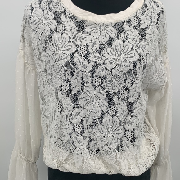Free People Top White Lace size Small - Picture 4 of 9
